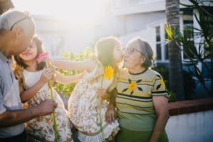 grandparents and their two grandchildren