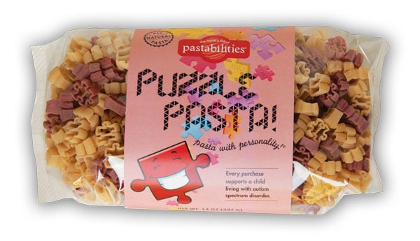 Autism Puzzle Pasta New Fundraising Products | funpastafundraising.com A portion of the proceeds from the sales of Puzzle Pasta supports a child living with Autism Spectrum Disorder.